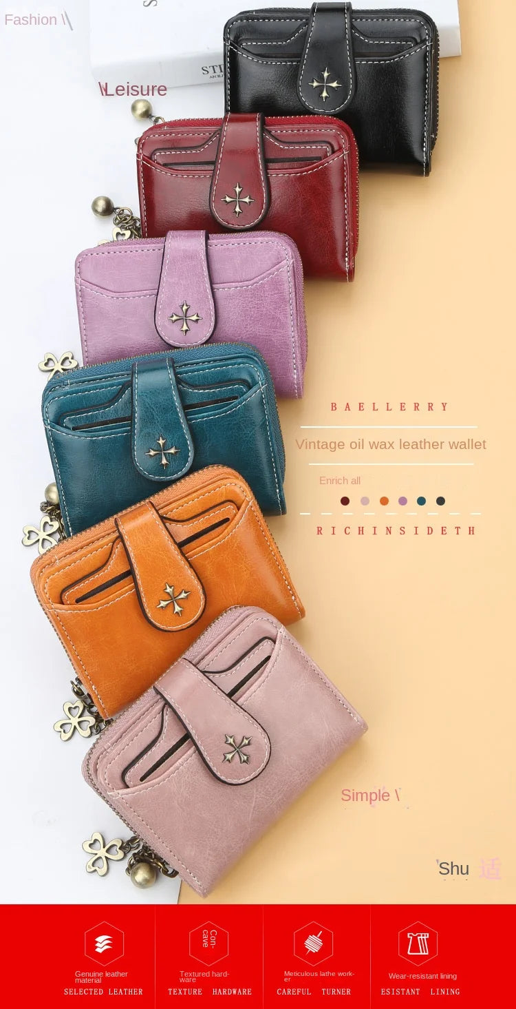 Portefeuille Femme Élégant Vintage